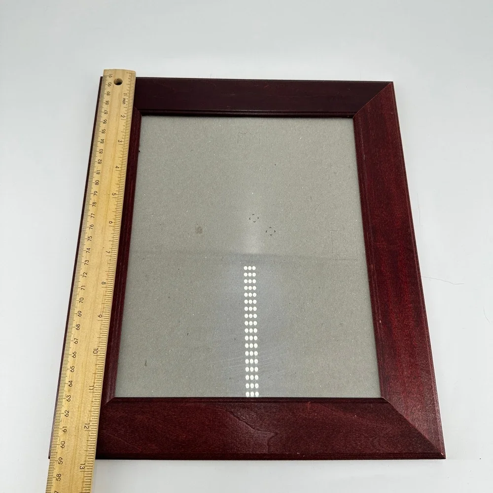 Cherry Wood Finish 8x10 Picture Frame Beveled Tabletop Wall Mount Decor